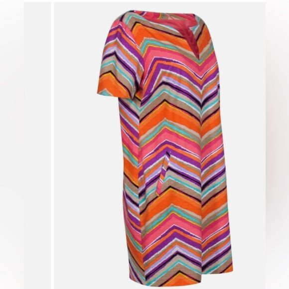 Trina Turk Multi Colored Chevron Print Dress - Picture 3 of 8